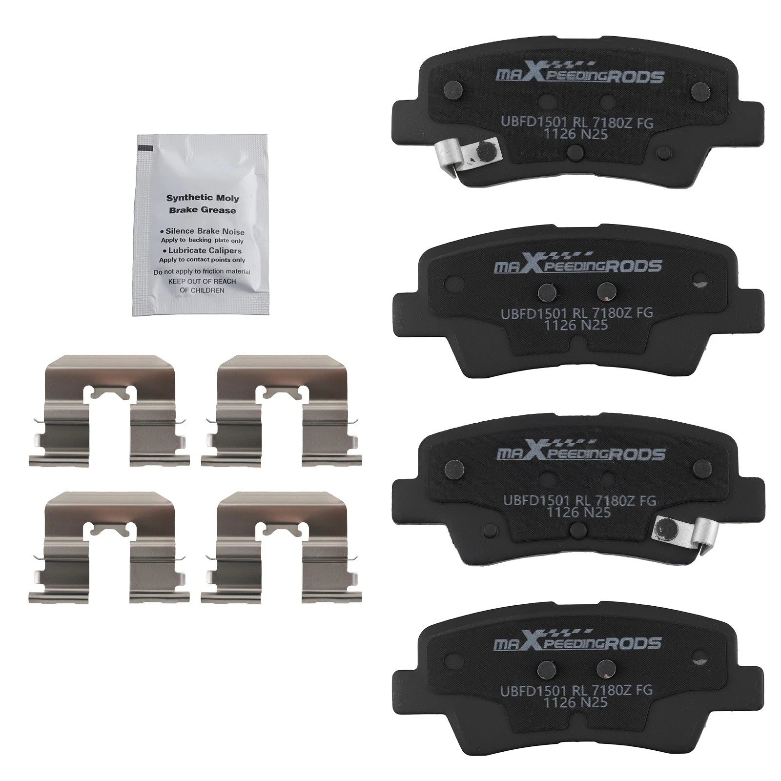 Rear Ceramic Brake Pads Set for Hyundai Elantra (2011–2016) & Veloster (2012–2016)