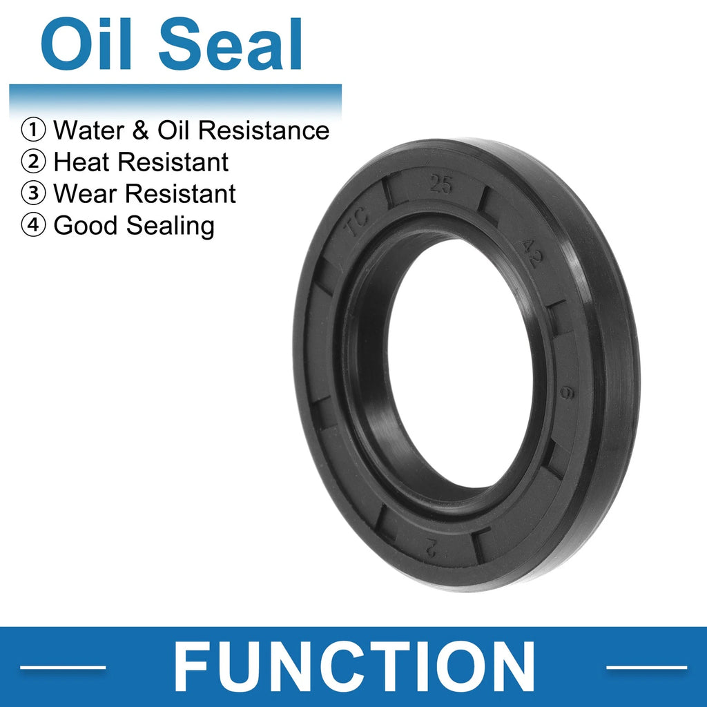 Set of 5 Oil Seal Rotary Shaft Seal for Various Models (25x42x6mm)