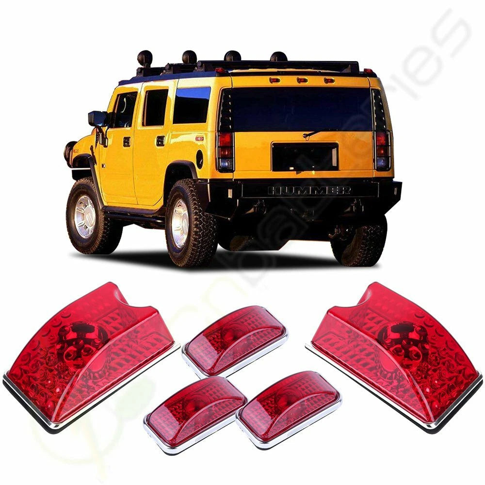 5pcs Red Cab Marker Lights for Hummer H2 SUT SUV (2003–2009)