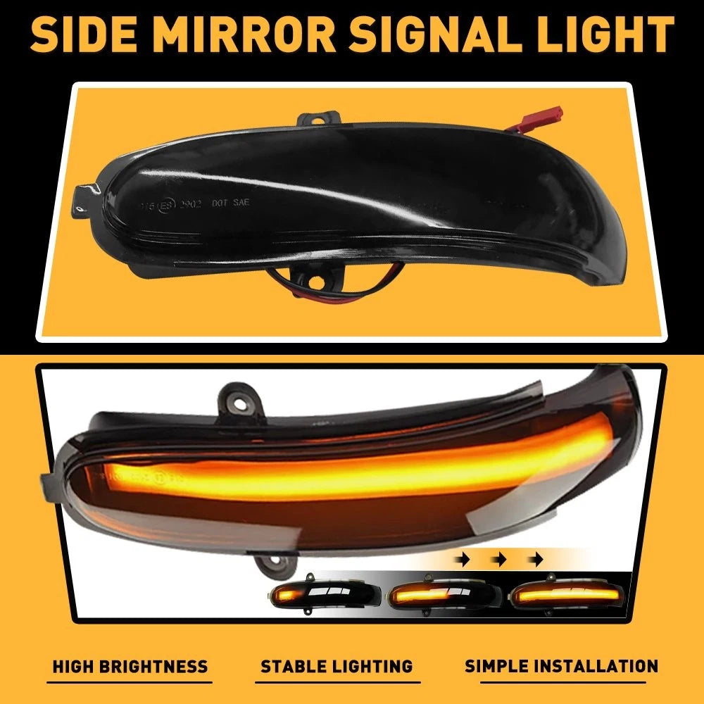 Sequential LED Mirror Turn Signal Light for Mercedes C-Class W203 S203 (2000–2007)