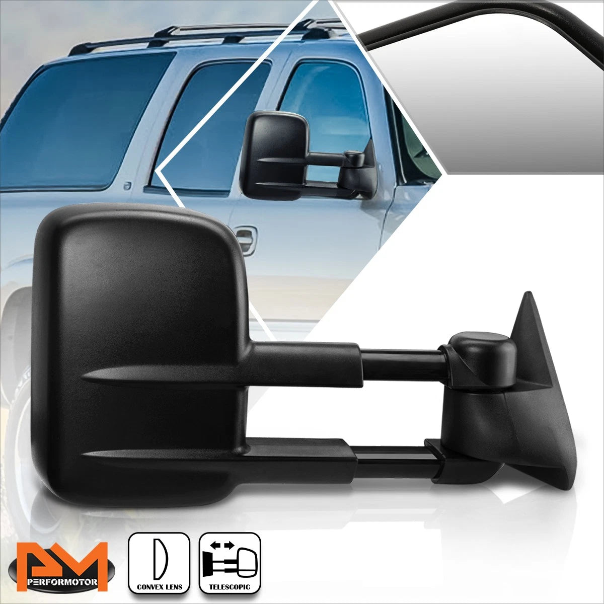 Manual Adjust Towing Mirror Right for Chevy Silverado/GMC Sierra (1999–2006)
