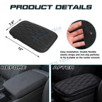 1PC Black Armrest Cover for Seat Box Cushion Pad Case Accessories (-)