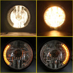 7" Motorcycle Headlight with Amber LED Turn Signal Indicators