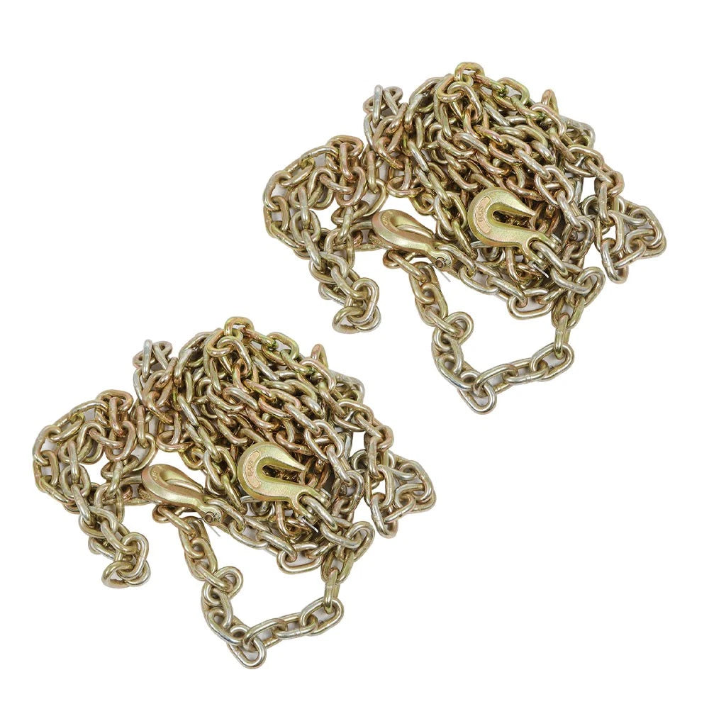 2X 3/8" G70 Tow Chain for Flatbed Truck Trailer