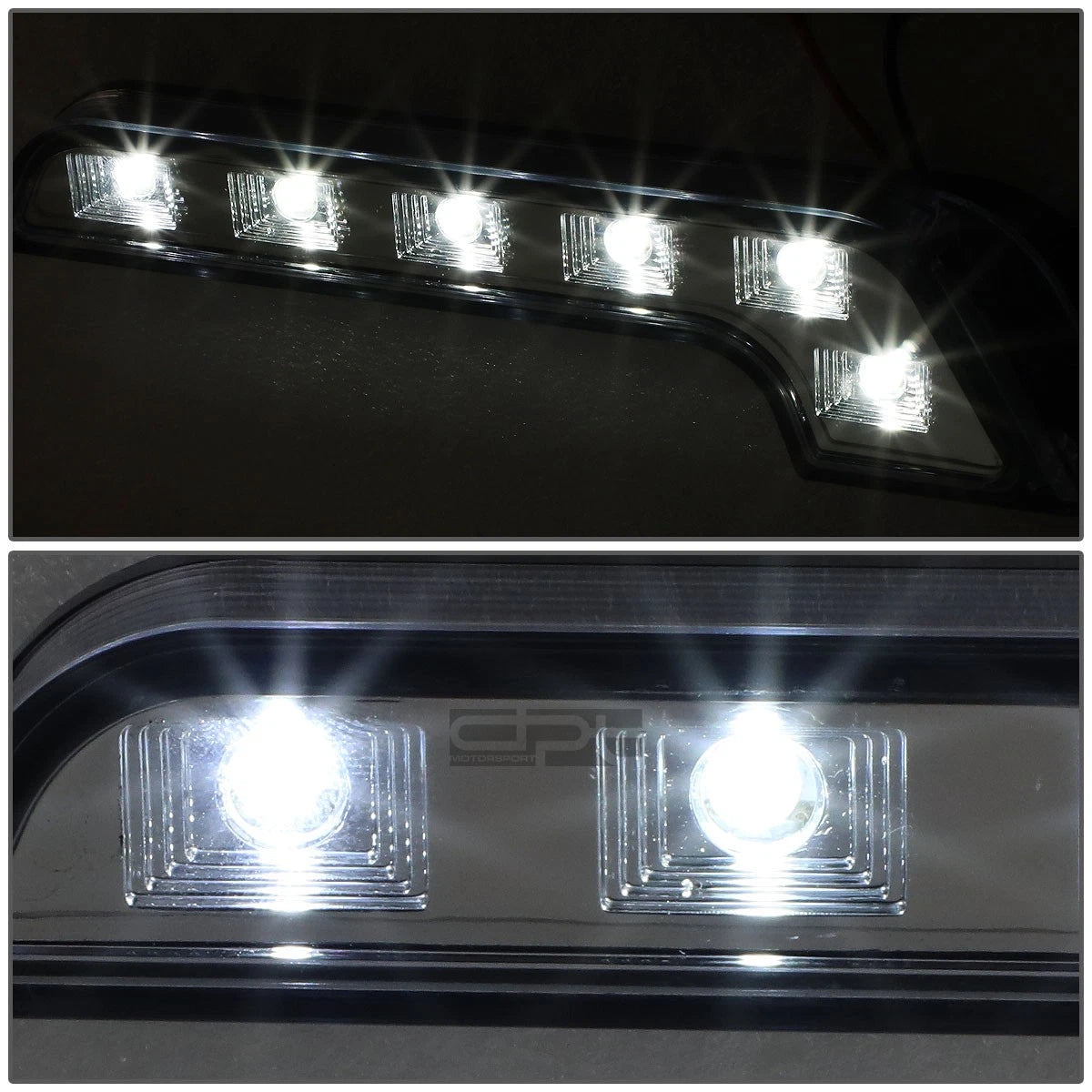 Universal Chrome Housing Grille LED Fog/Accent Lights Set with Switch & Wiring