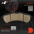 Set of 4 Front Ceramic Brake Pads for Ford Ranger, Bronco (2019–2023)