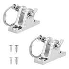 2 Pack Marine Boat Deck Hinge for Bimini Top (90 Degree, Removable Pin)