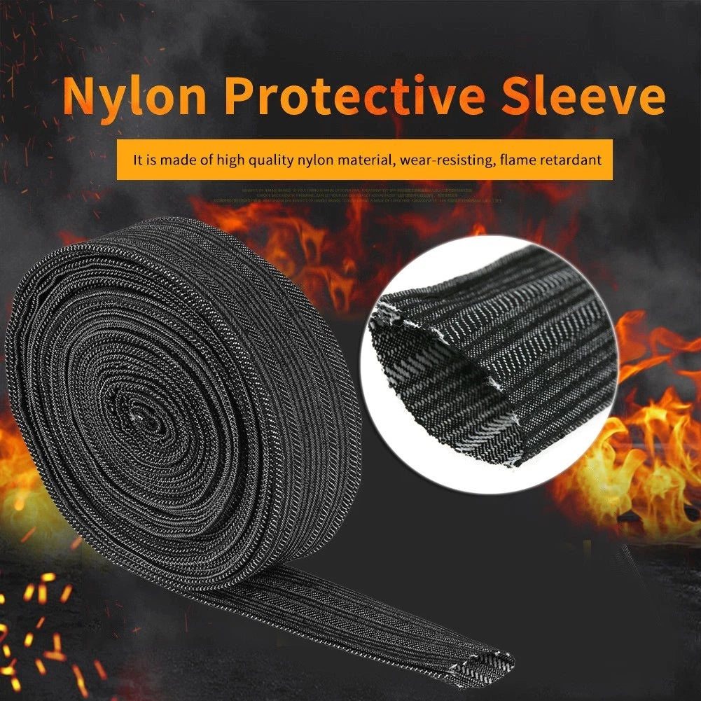 25' Nylon Protective Sleeve for Hydraulic Hose (7.5 Meters)