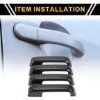Set of 4 Car Door Handle Protectors for Ford F-150 (2015–2020) Carbon Fiber Black