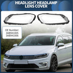 1 Pair Headlight Lens Cover for Volkswagen Passat B7 (2012–2015)
