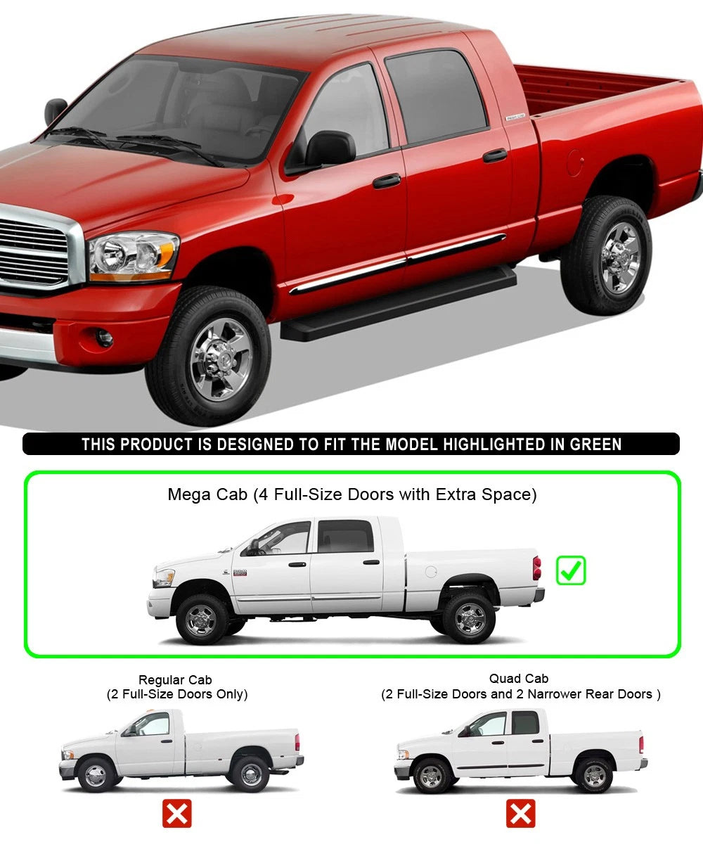 iBoard Running Boards for Dodge Ram 1500 2500 3500 Mega Cab (2006-2008)