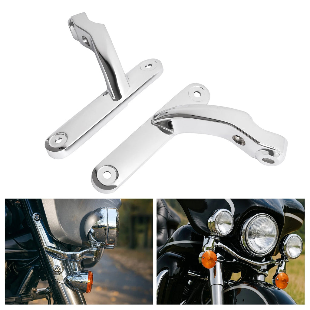Fog Turn Signal Light Bracket Mounts for Harley Touring Road King (2009–2023)