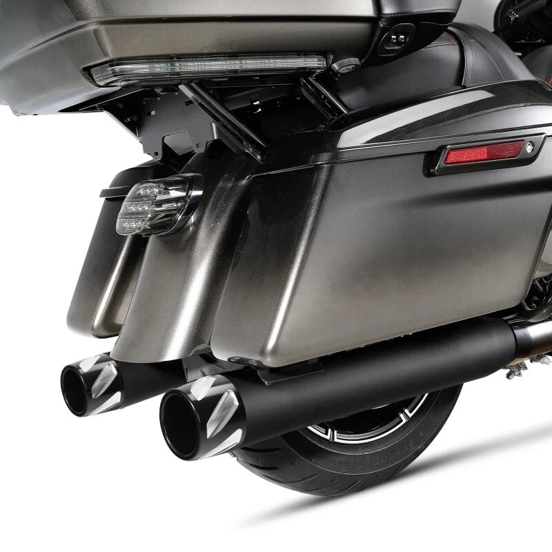 4" Slip-On Straight Mufflers Exhaust Pipe for Harley Touring Road King (2017–2025)