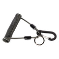 Elastic Fishing Lanyard with Spiral Spring Clamp for Fishing Tool Support