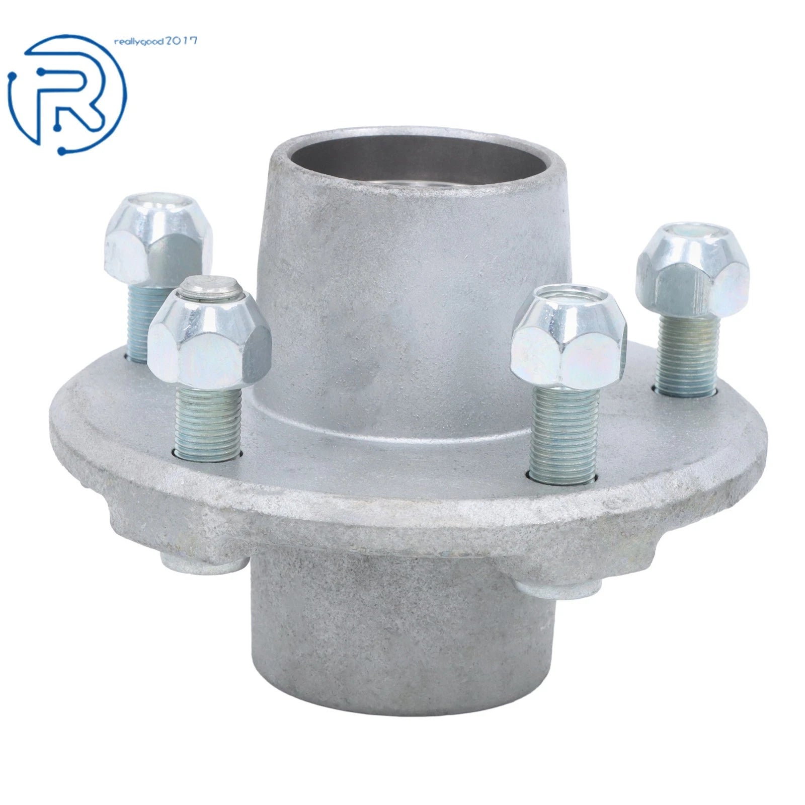 Set of 2 Galvanized Trailer Bearing Hub Kits for 2000lbs Straight Axle