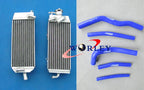 Aluminum Radiator & Blue Hose for Suzuki RM125 RM125X RM125W RM125Y (1998-2000)