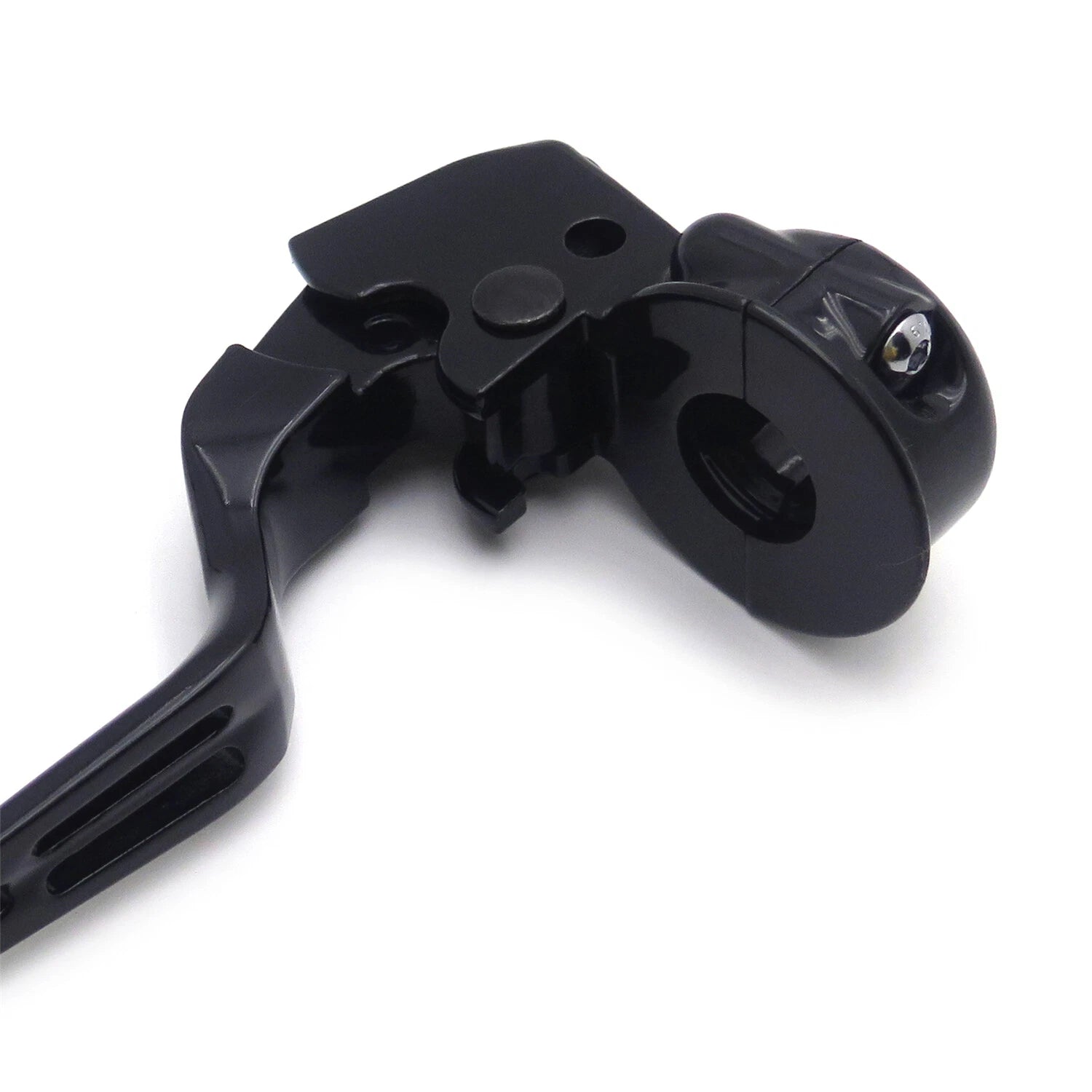 Black Clutch Lever with Mount Bracket for Harley Dyna/Softail (2008–2014)