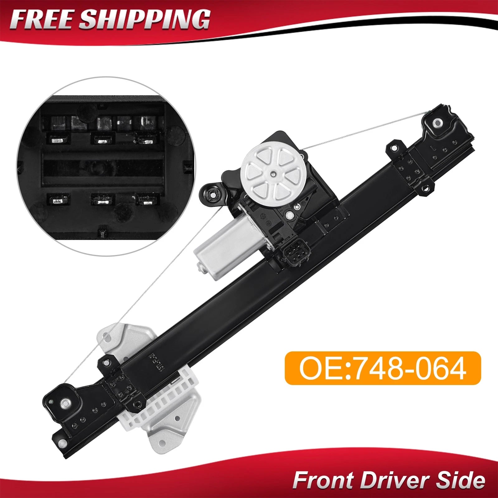 Front Driver Side Power Window Regulator w/ Motor for Nissan Altima (2013–2018)