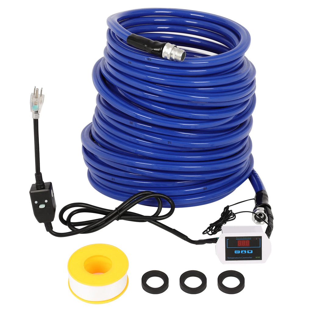 Heated Water Hose 100FT for Antifreeze (-45°F) with Digital Display