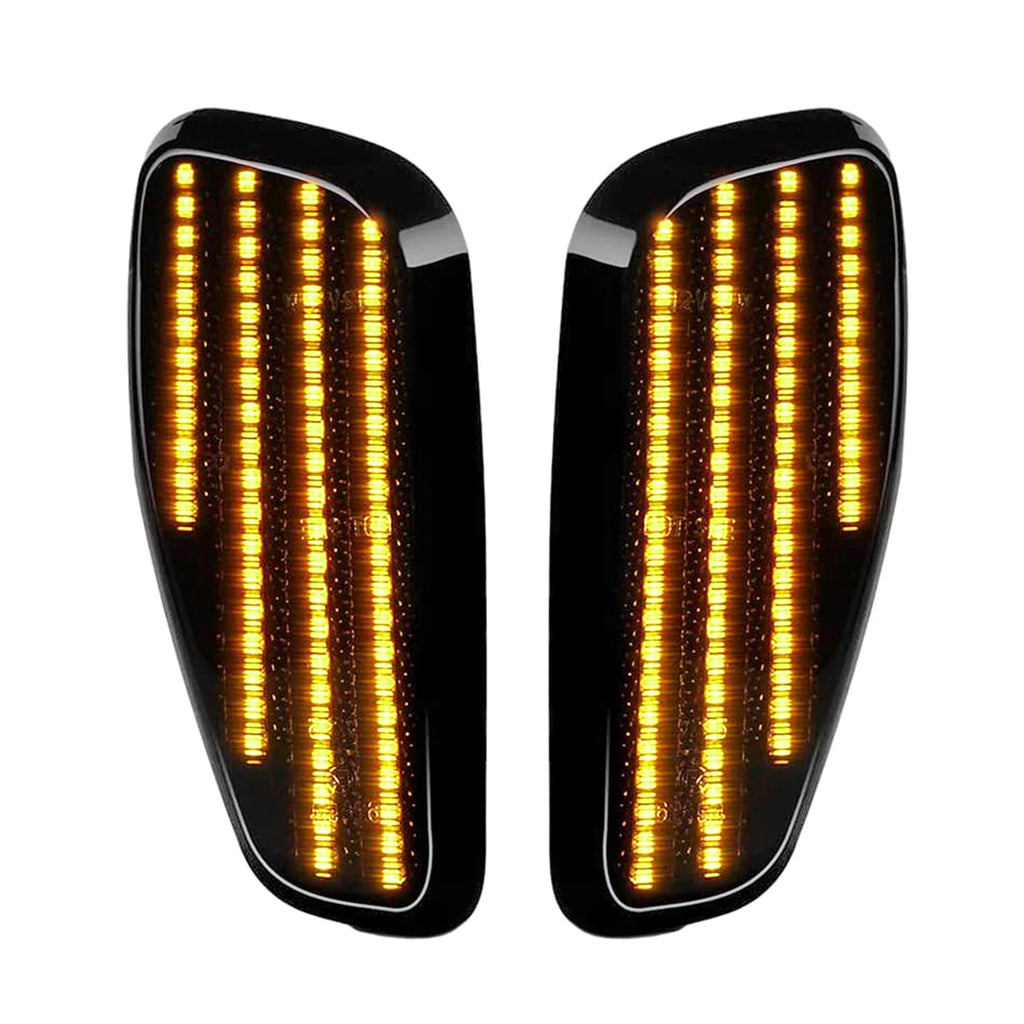 2X Front LED Amber Side Marker Lights for Jeep Renegade (2015–2022) Smoked Lens