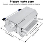 2L Aluminum Coolant Radiator Overflow Reservoir Expansion Tank 2-Row