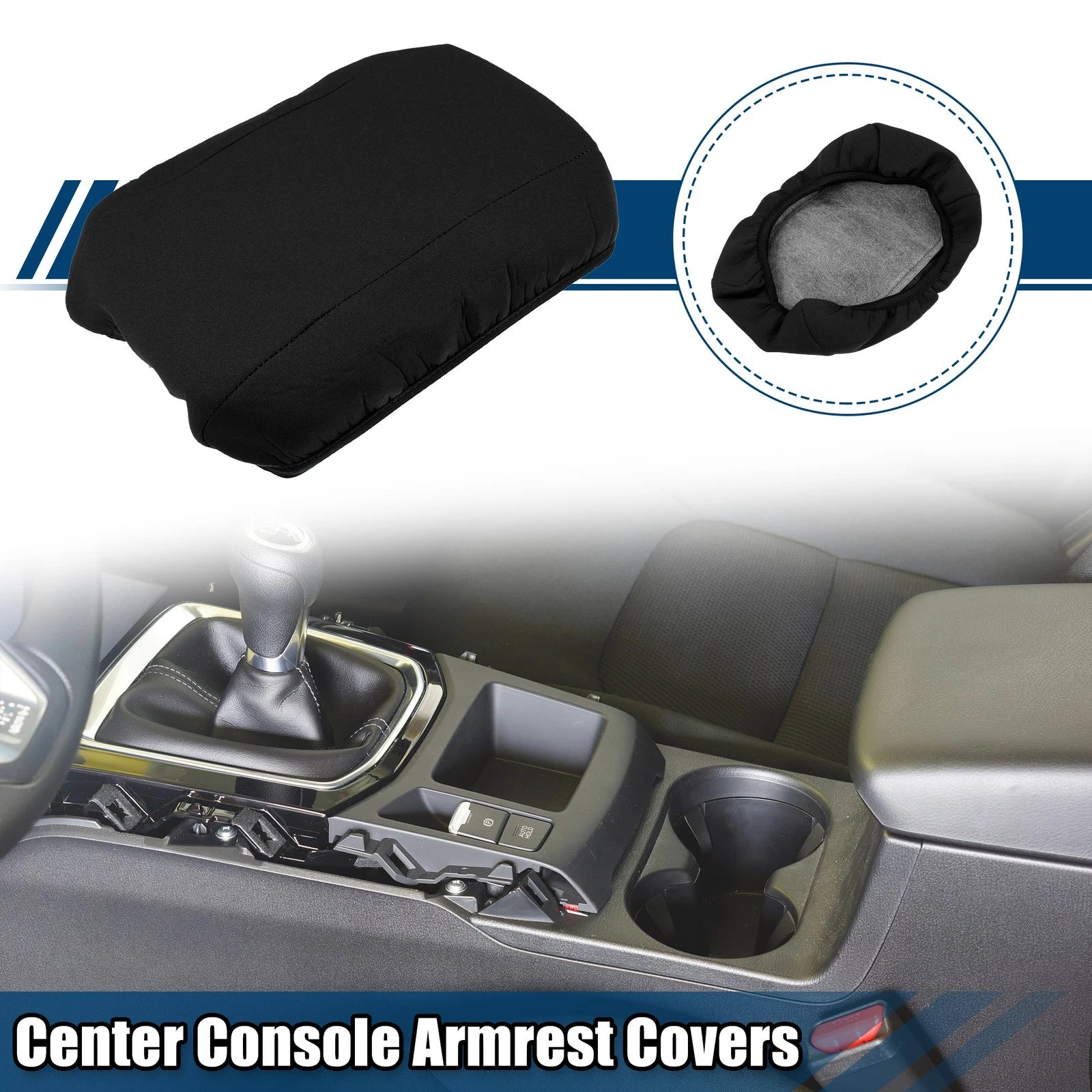 Center Console Armrest Covers for Mazda 6 (2006–2015) Neoprene Black