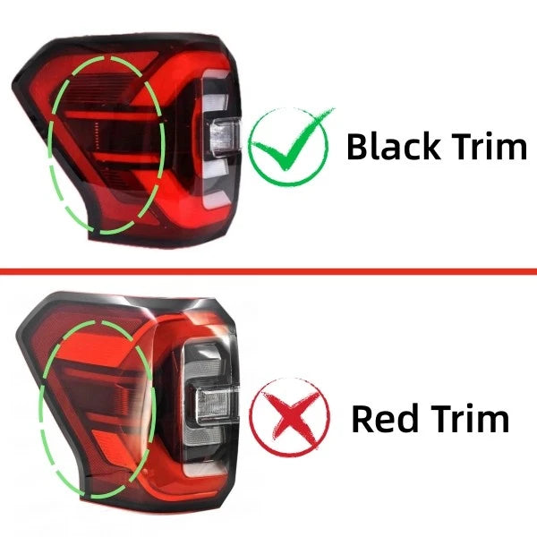 LED Taillight for Ford Expedition (2022–2024) - Rear Left, Black Trim