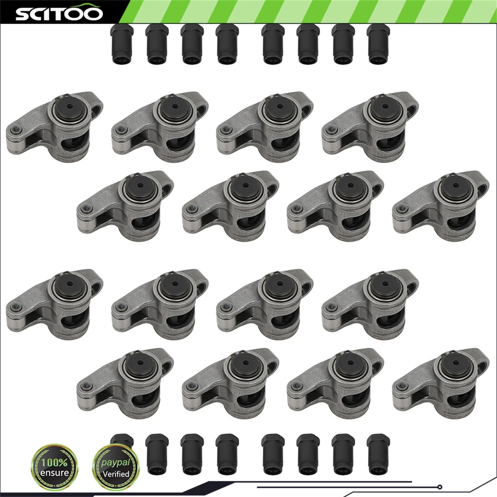 1.5 Ratio Stainless Steel Roller Rocker Arms for Small Block Chevy SBC 350