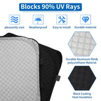 Car Window Cover for Honda N-BOX JF3/JF4 Series Aluminum Film Black