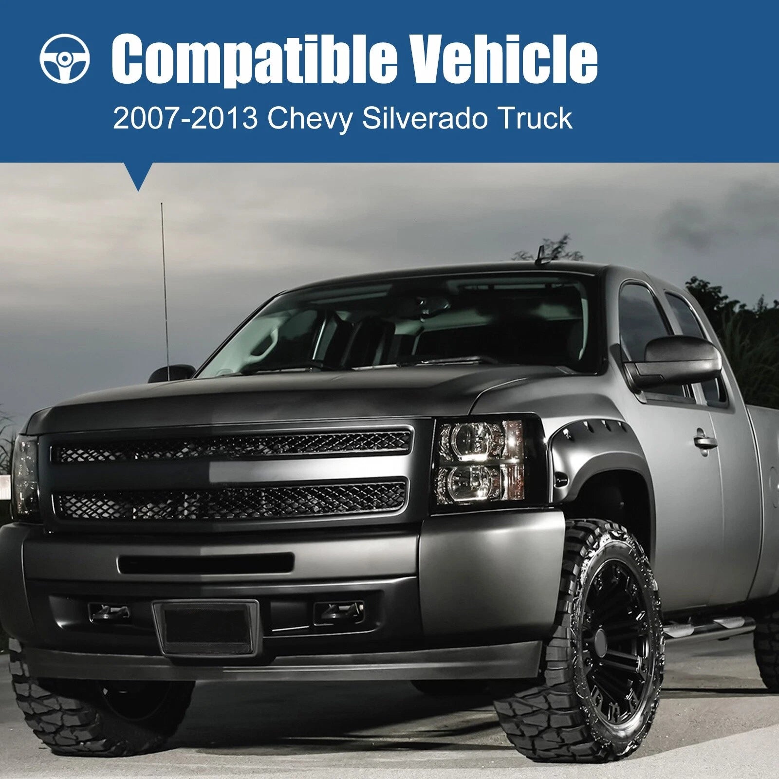 Primered Steel Front Bumper for Chevrolet Silverado (2007–2013)
