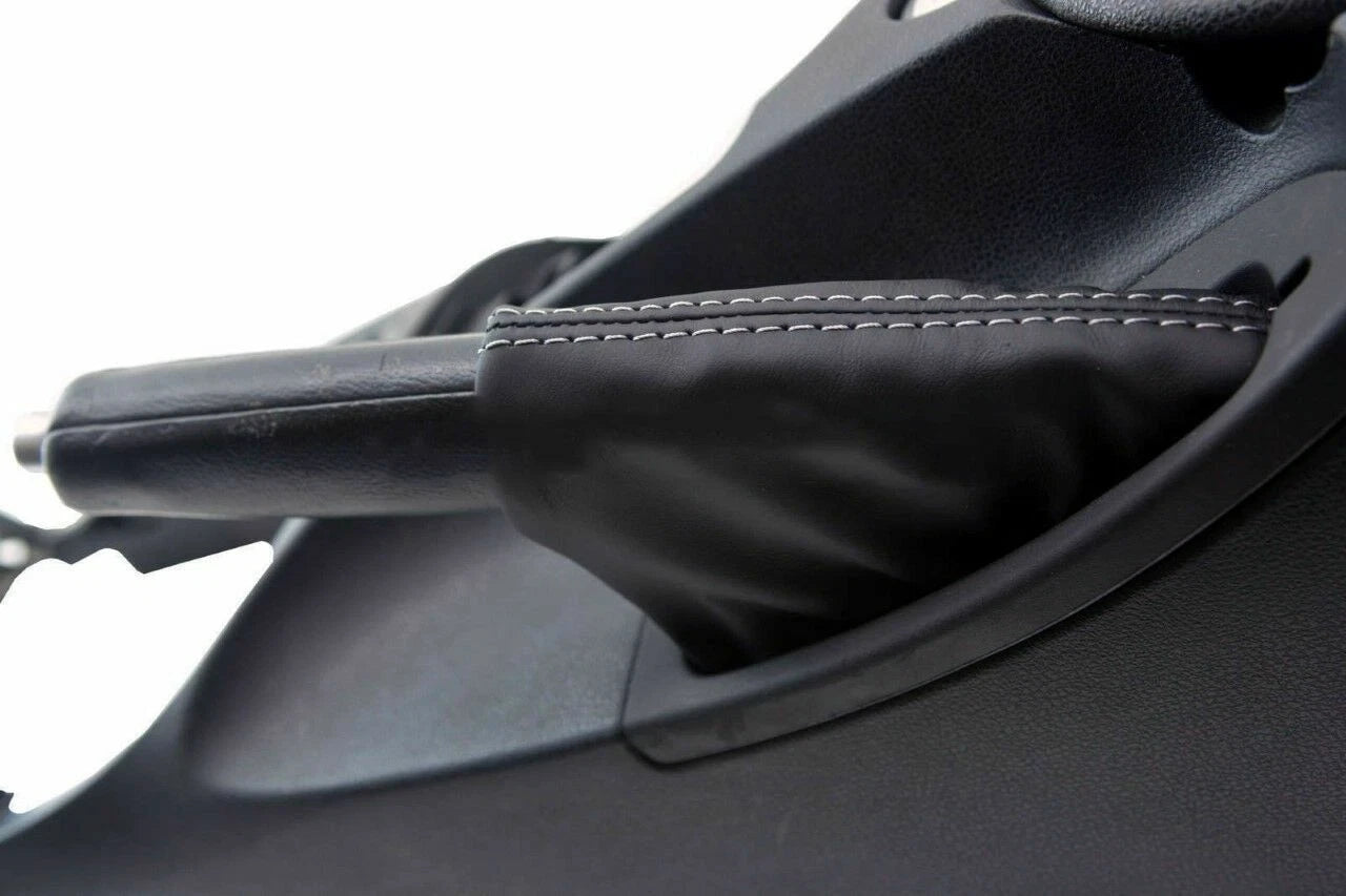 E Brake Boot Cover for Nissan 370Z (2008–2019) Black Gray Stitch