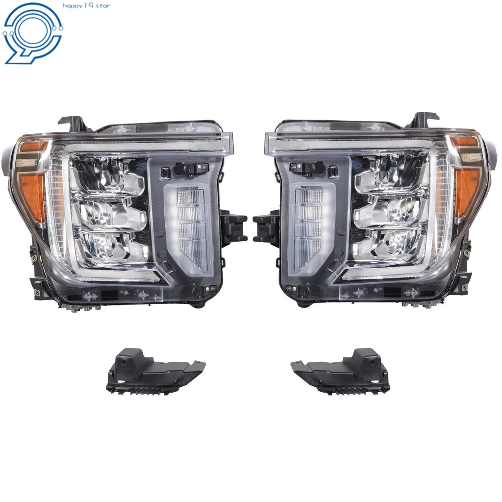 Set of 2 Full LED Headlights for GMC Sierra 2500/3500 HD (2020–2023)