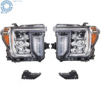 Set of 2 Full LED Headlights for GMC Sierra 2500/3500 HD (2020–2023)