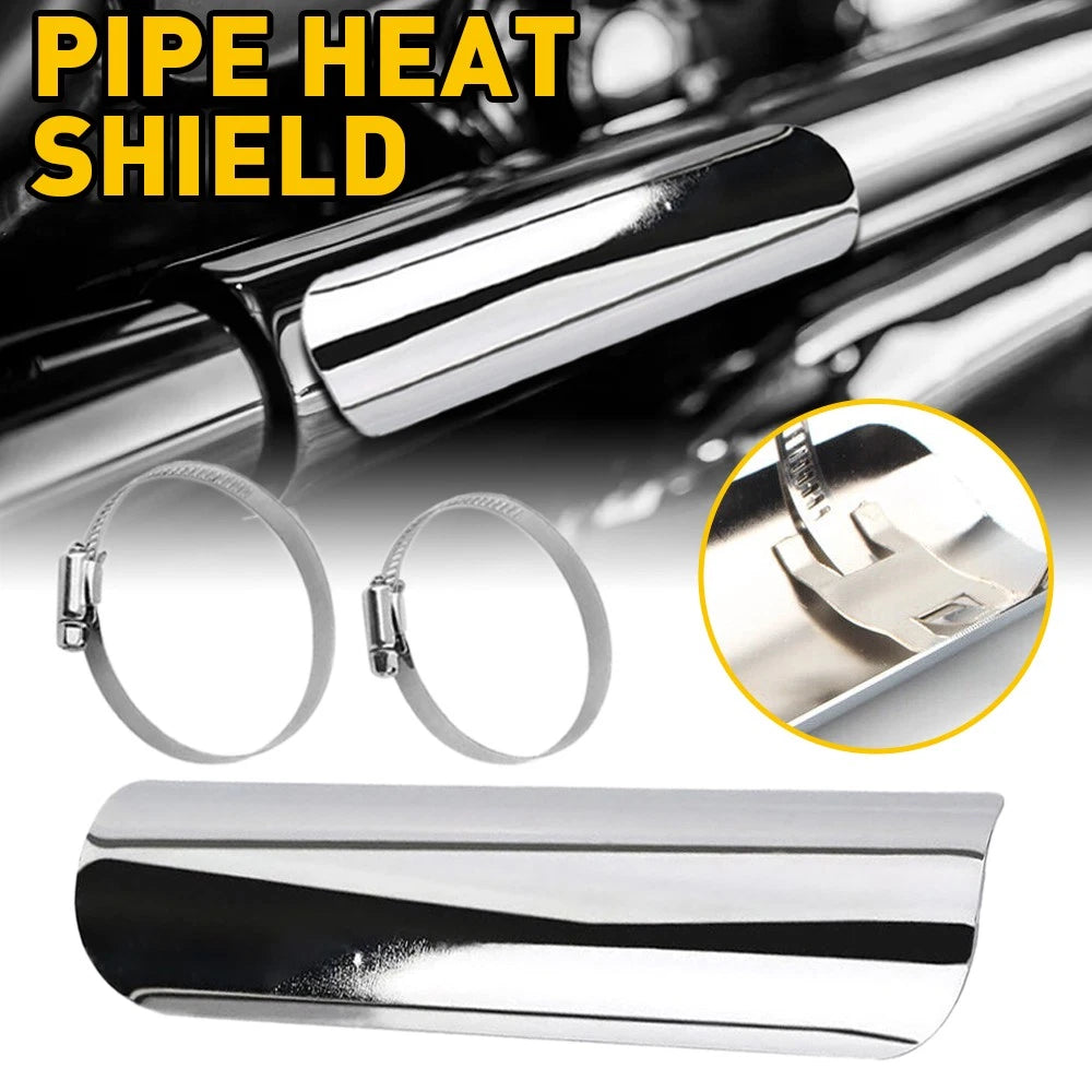 Exhaust Muffler Pipe Heat Cover Protector Shield for Motorcycle (Universal)