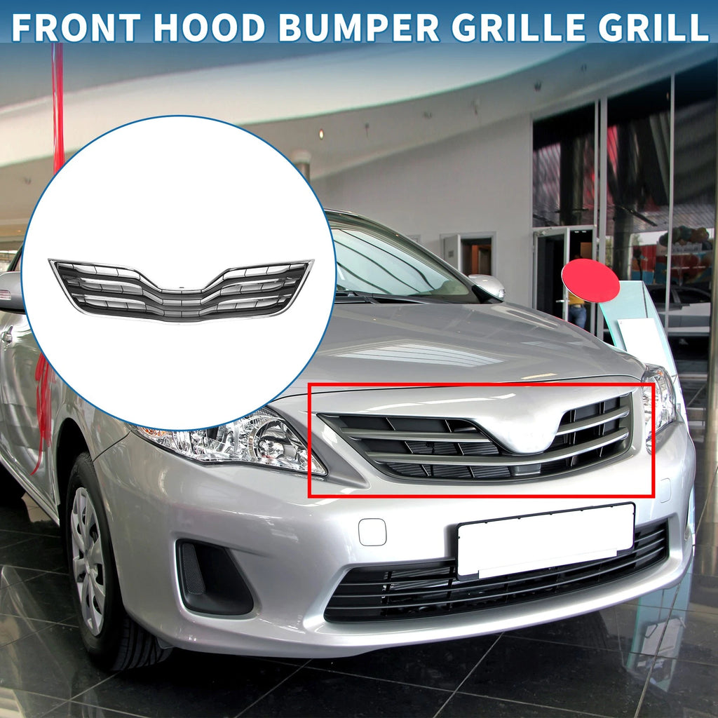 Front Hood Bumper Grille for Toyota Camry (2010) Chrome Silver Black