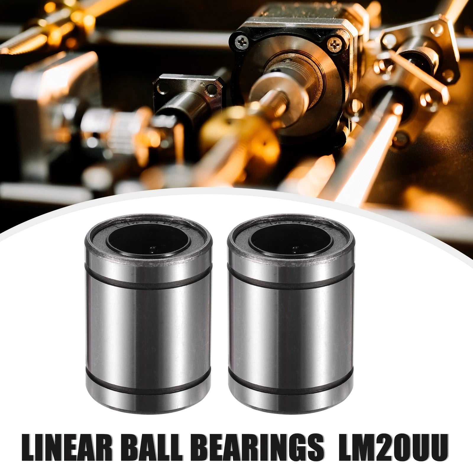 Set of 4 LM20UU Linear Ball Bearings for Cars (20mm ID x 32mm OD x 42mm)