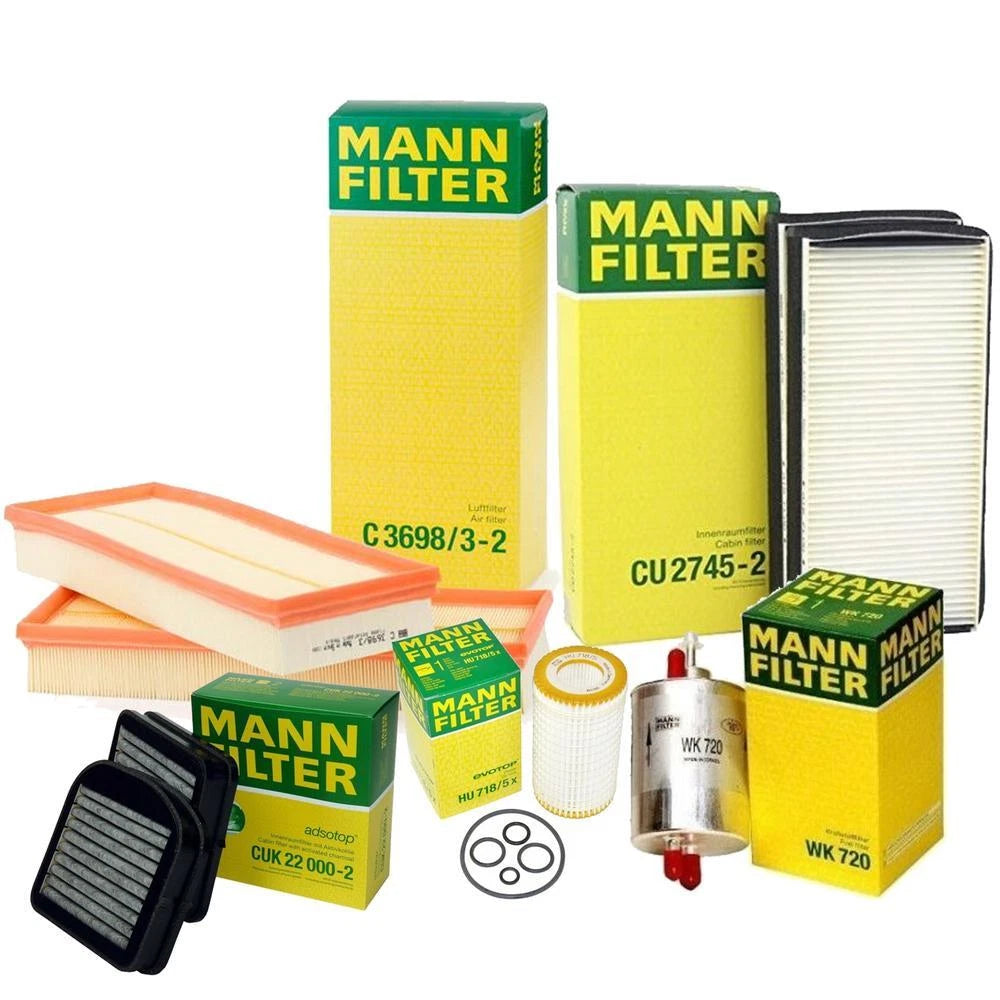 Mann Oil Air Paper Cabin Fuel Filter Service Kit for Mercedes C215 W220 (2000–2006)