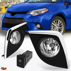 Set of 2 Clear Lens Front Bumper Fog Lights for Toyota Corolla E170 (2014–2016)