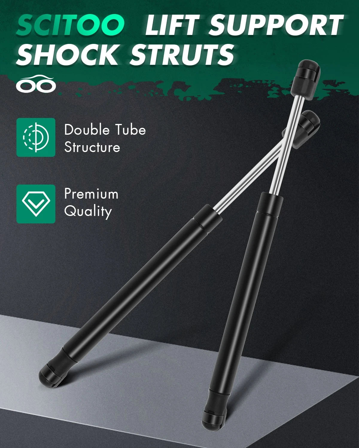 2X Trunk Lift Support Shocks for Ford Mustang GT (2005–2014)