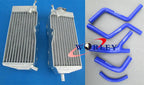 Aluminum Radiator & Blue Hoses for Honda CR125R CR125 1987-1988