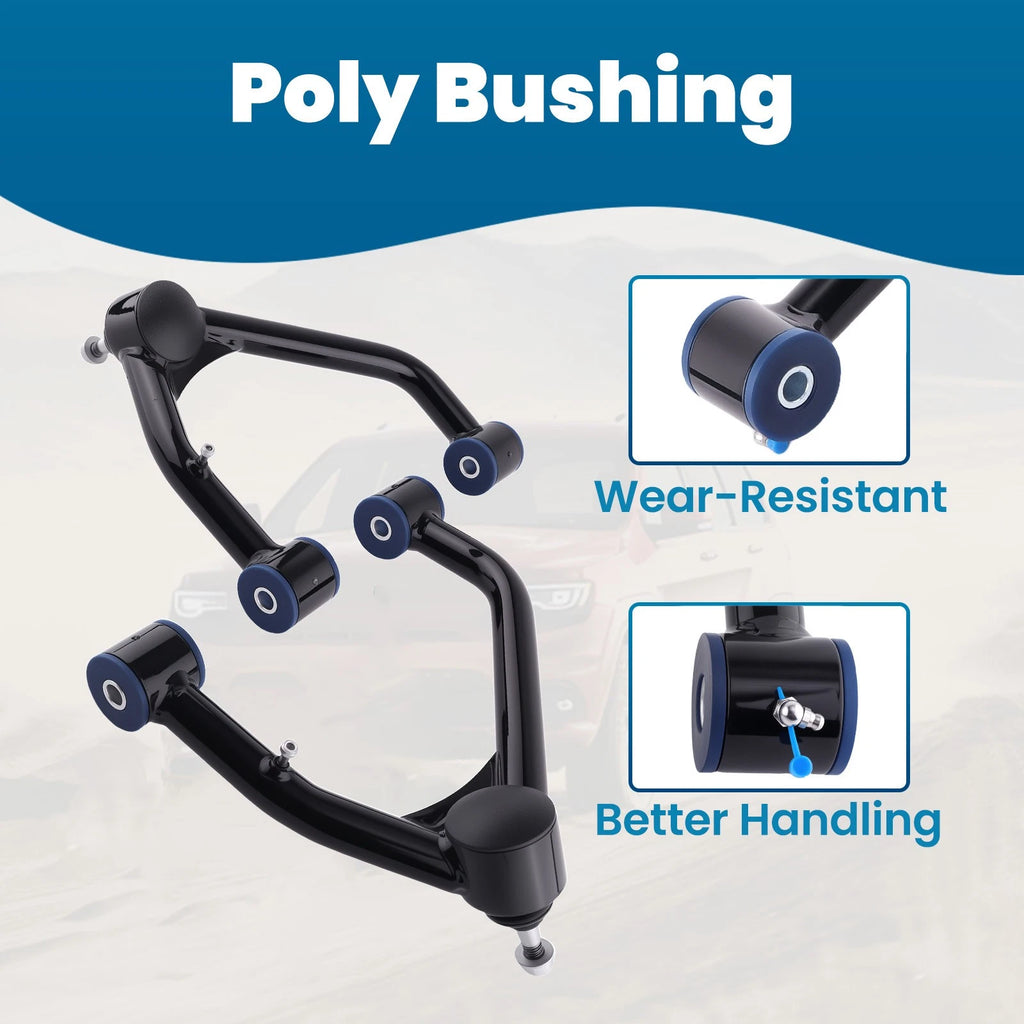 2X Upper Control Arms Suspension Lift Kit for Chevy Silverado (2007–2018)