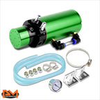 Aluminum Engine Oil Catch Reservoir Breather Tank with PSI Gauge for