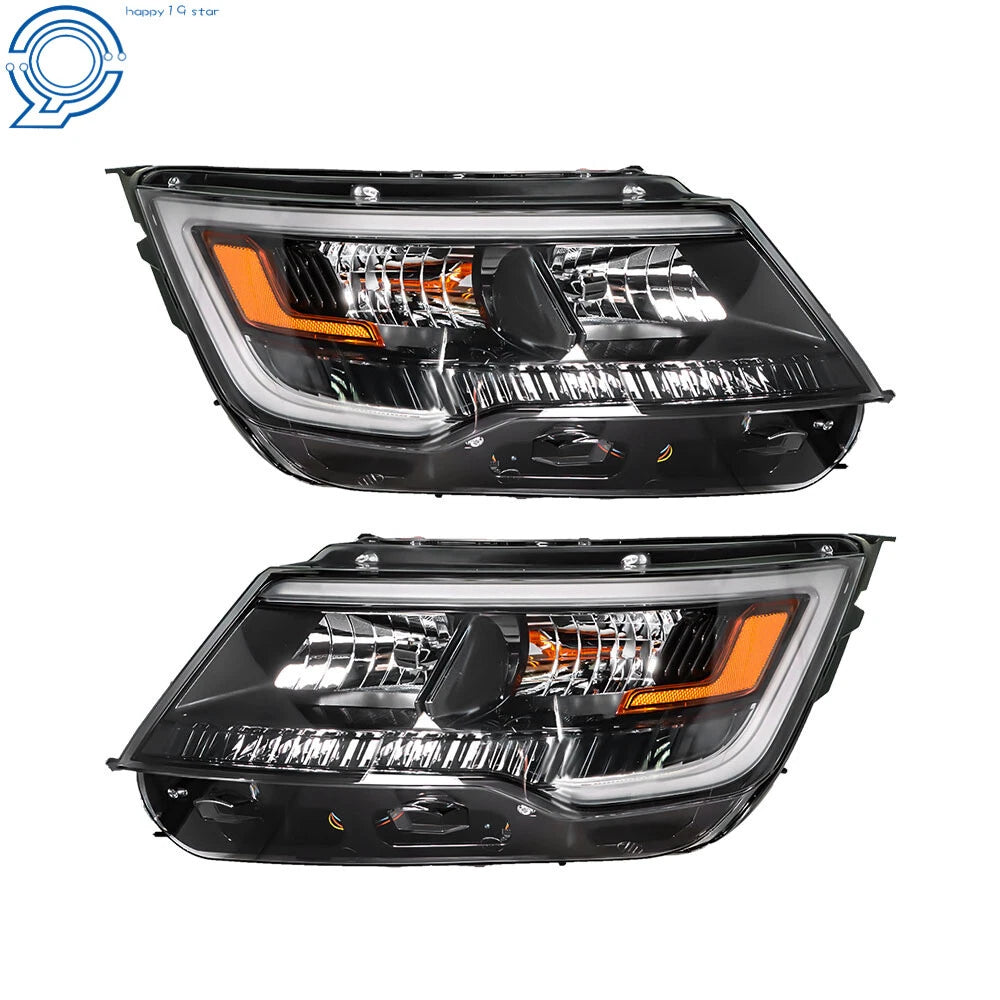 Pair of LED Headlights for Ford Explorer Sport (2016–2018) Black