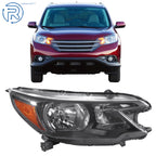 Headlights for Honda CR-V (2012–2014) Halogen Black Right Passenger Side