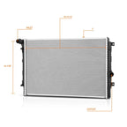 Aluminum Core Radiator for Volkswagen Jetta Beetle Passat 2013–2019 DPI-13423