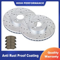 Front Slotted Rotors and Ceramic Brake Pads Kit for Honda Accord TSX (2003–2008)