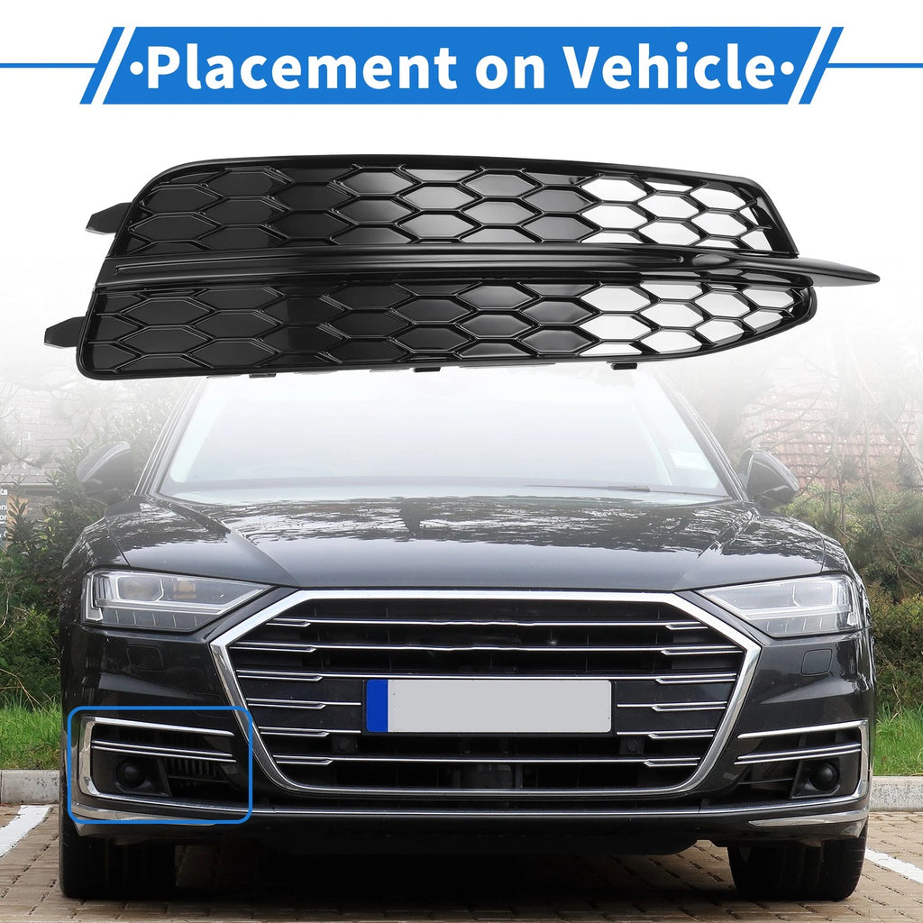 1pc Fog Light Grill for Audi A6 C7 (2011–2014) No. 4G0807682D Black