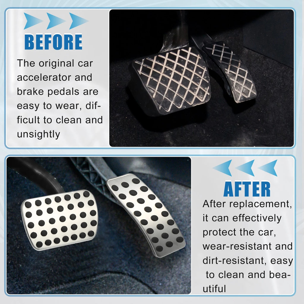 4X Accelerator & Brake Pedal Covers for Mercedes-Benz CLA180 (2015)