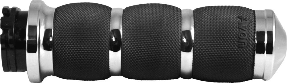 AVON Air Cushioned Heated Grips with Chrome Finish for Harley Touring (2014–2023)