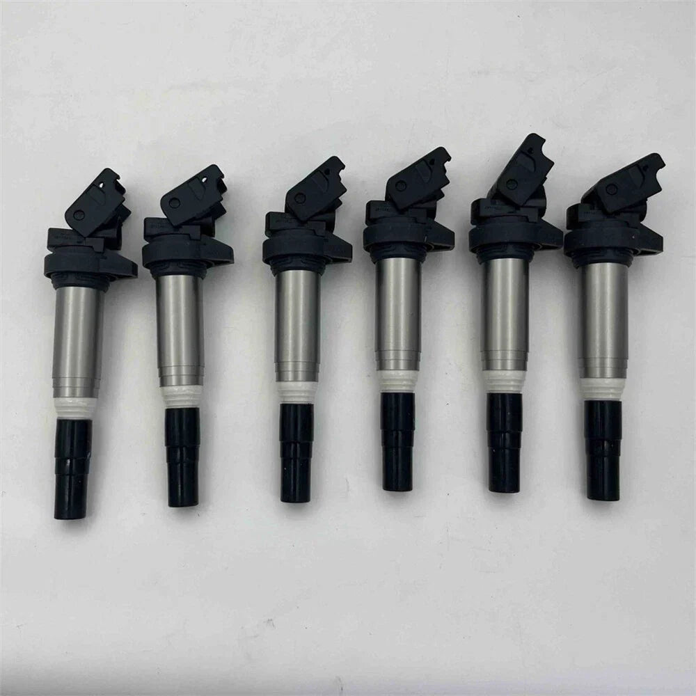 6Pcs Ignition Coils 3-Pin Connector for BMW 1 Series M E82 E88 320i E46 E60 (2008-2013)